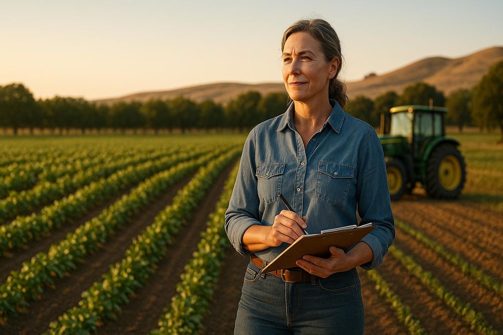 Northern California farmer reviewing tax strategy